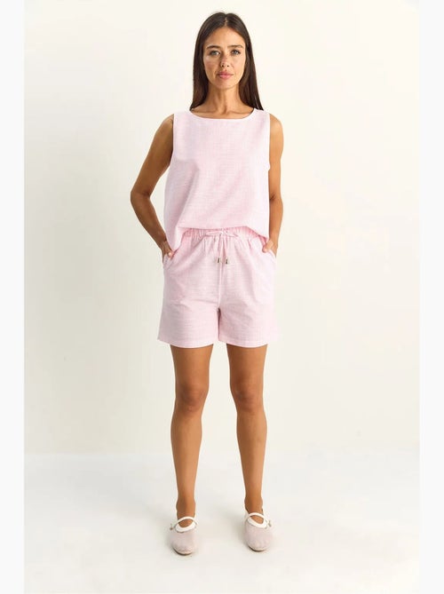 Conjunto de blusa y shorts de seersucker a rayas lucci - Kiabi