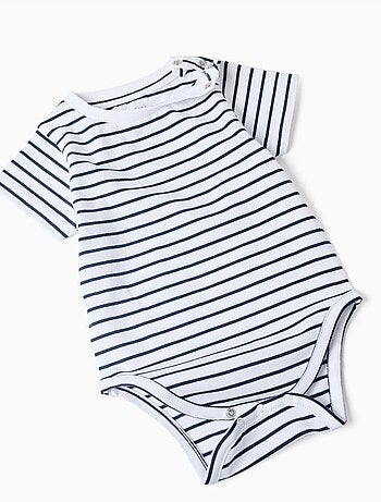 Conjunto de body a rayas + ranita de piqué
