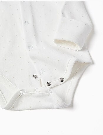 Conjunto de body de algodón + peto de terciopelo