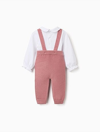 Conjunto de body de algodón y pantalón de punto