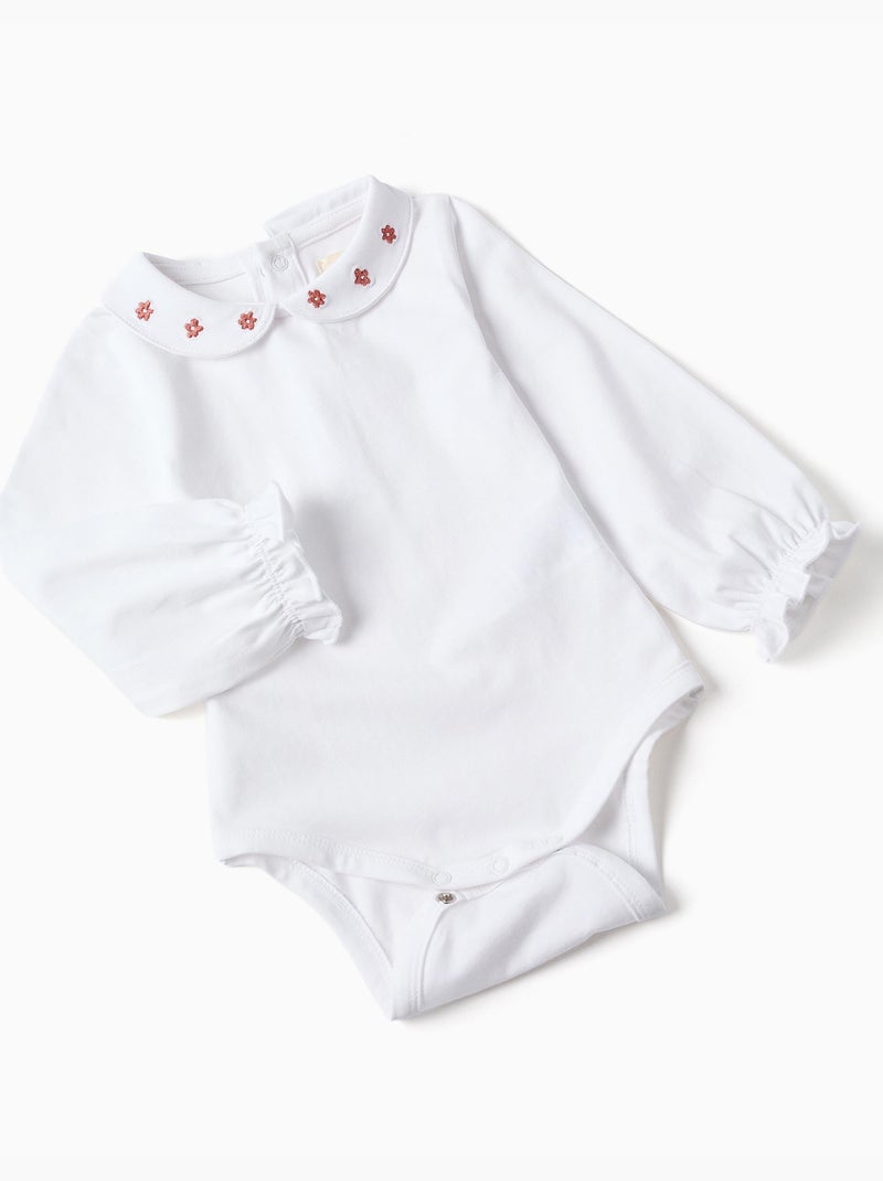 Conjunto de body de algodón y pantalón de punto Rosa - Kiabi