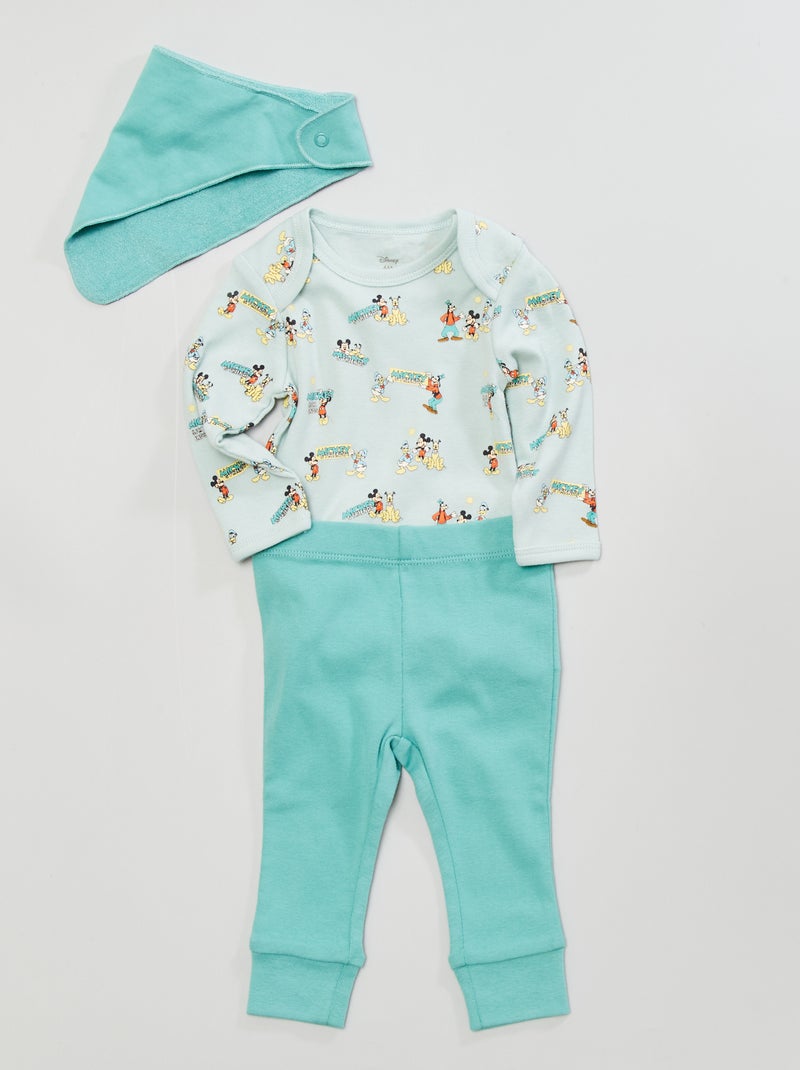 Conjunto de body + legging + bavero - 3 piezas mickey - Kiabi