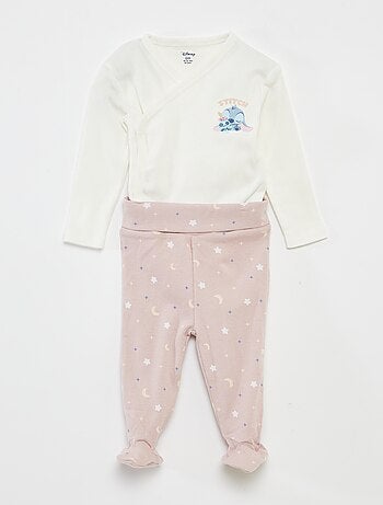 Conjunto de body + legging con pies 'Stitch'
