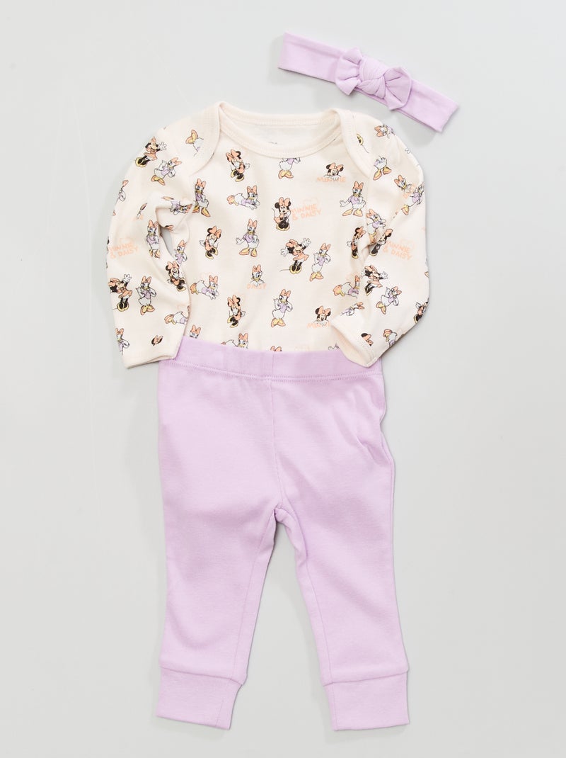 Conjunto de body + legging + diadema - 3 piezas minnie - Kiabi