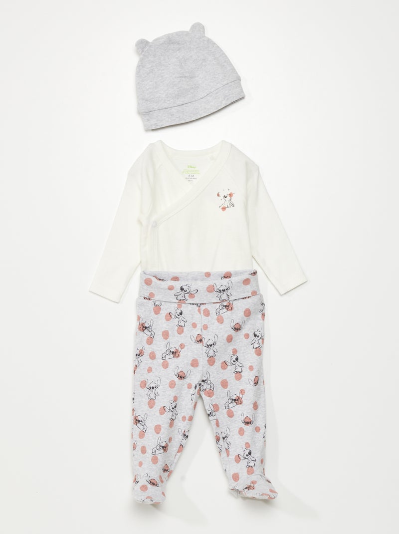 Conjunto de body + legging + gorro 'Disney' - 3 piezas GRIS - Kiabi