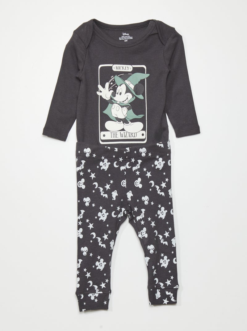 Conjunto de body + legging 'Mickey' - 2 piezas - Halloween NEGRO - Kiabi
