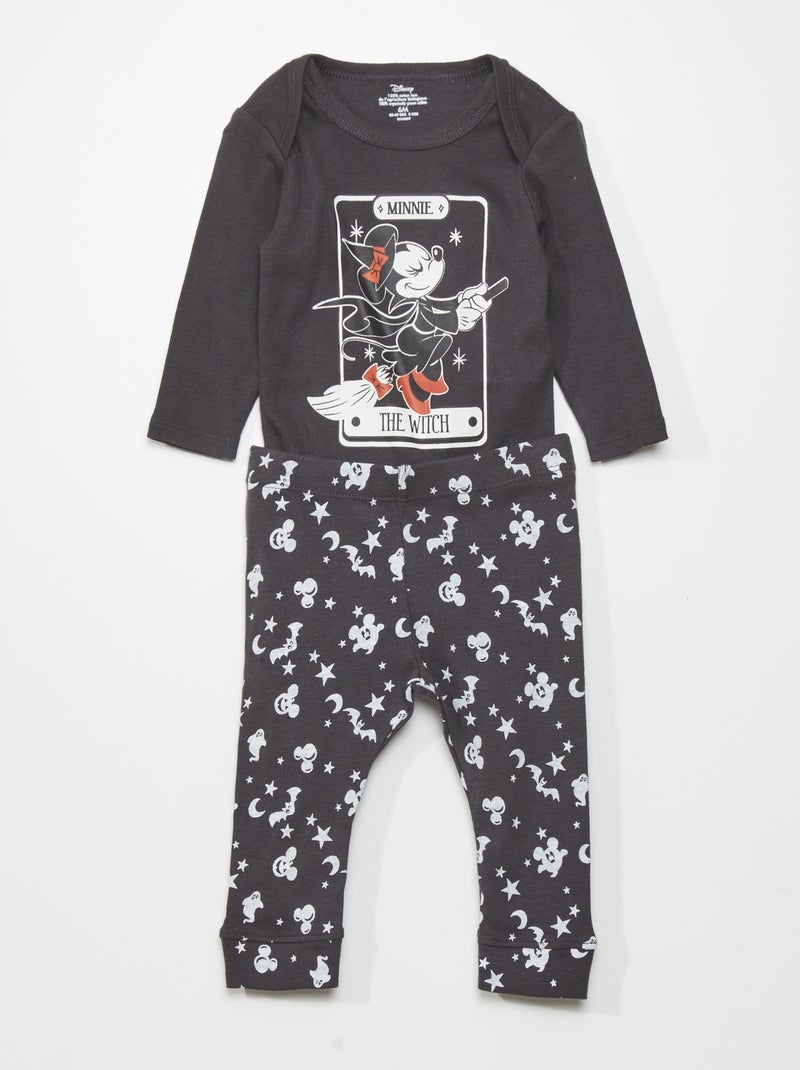 Conjunto de body + legging 'Minne' - 2 piezas - Halloween NEGRO - Kiabi