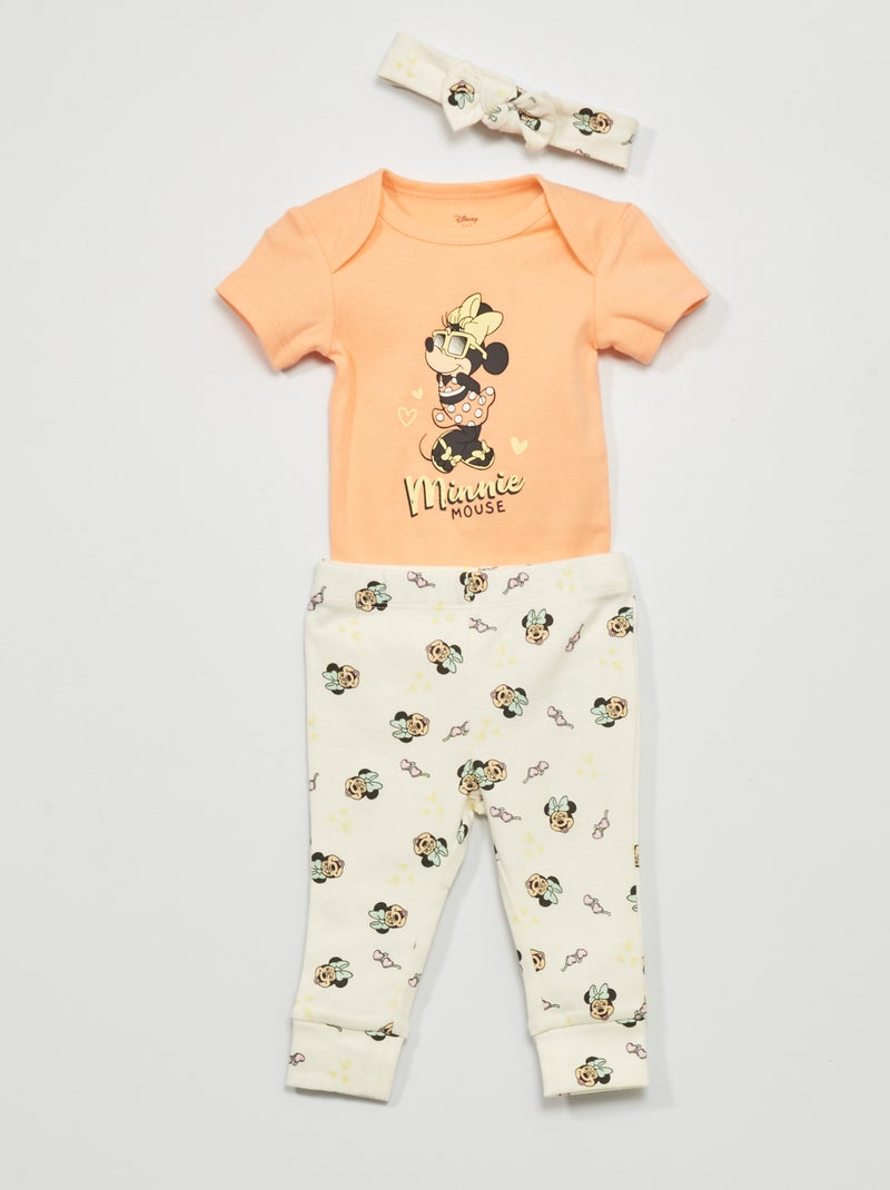 Conjunto de body + legging sin pies + diadema minnie - Kiabi