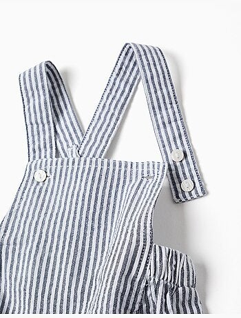 Conjunto de body + mono a rayas de algodón