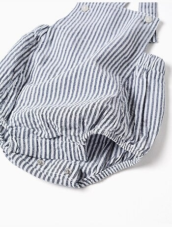 Conjunto de body + mono a rayas de algodón