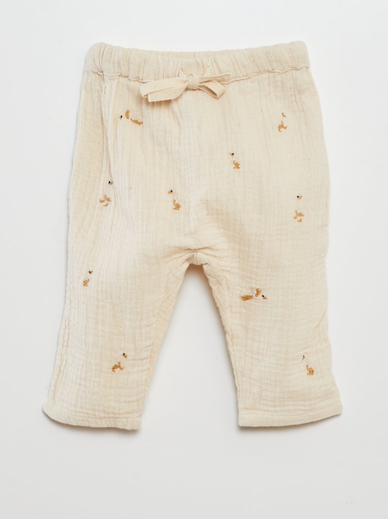 Conjunto de body + pantalón - 2 piezas BLANCO - Kiabi
