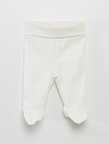 Conjunto de body + pantalón con pies + gorro