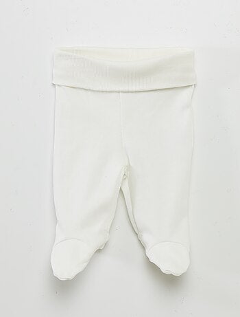 Conjunto de body + pantalón con pies + gorro