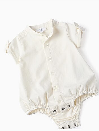 Conjunto de body + pantalón corto a rayas de algodón