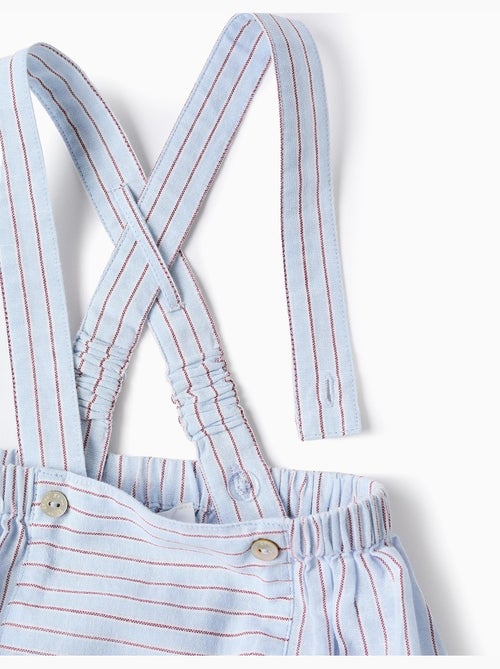 Conjunto de body + pantalón corto a rayas de algodón - Kiabi