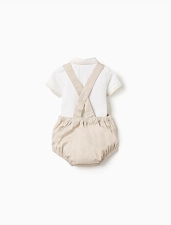 Conjunto de body-polo + ranita de sarga
