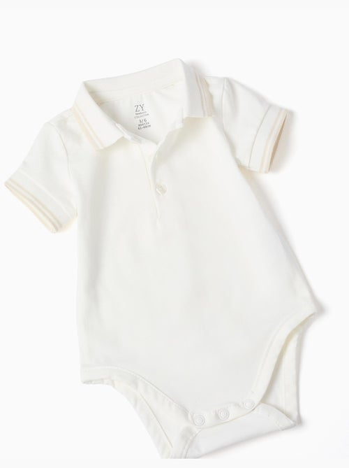 Conjunto de body-polo + ranita de sarga - Kiabi