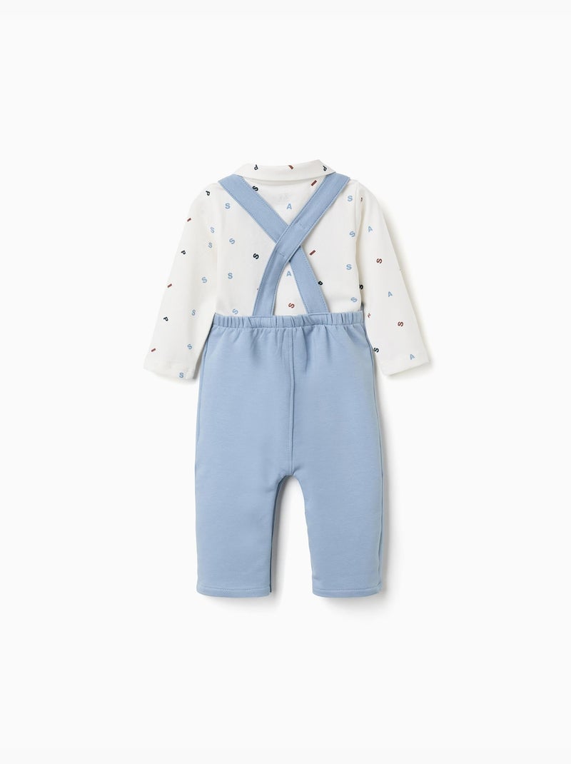 Conjunto de body y mono de algodón Azul claro - Kiabi