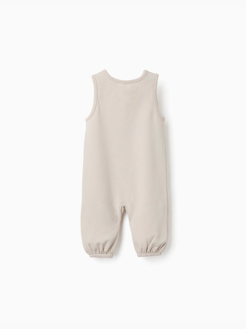 Conjunto de body y mono de algodón Gris claro - Kiabi