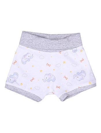 Conjunto de body y pantalón corto para bebé en algodón orgánico elefante - Kitikate