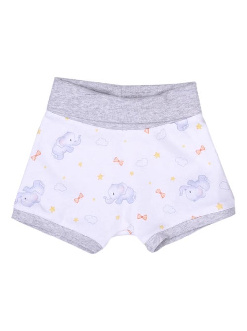 Conjunto de body y pantalón corto para bebé en algodón orgánico elefante | Kitikate - Kiabi