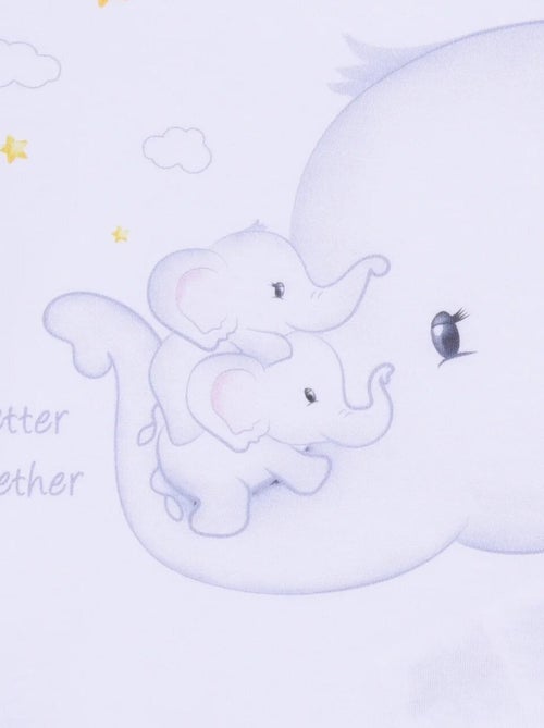 Conjunto de body y pantalón corto para bebé en algodón orgánico elefante | Kitikate - Kiabi