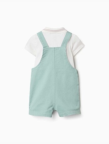 Conjunto de body y peto de algodón
