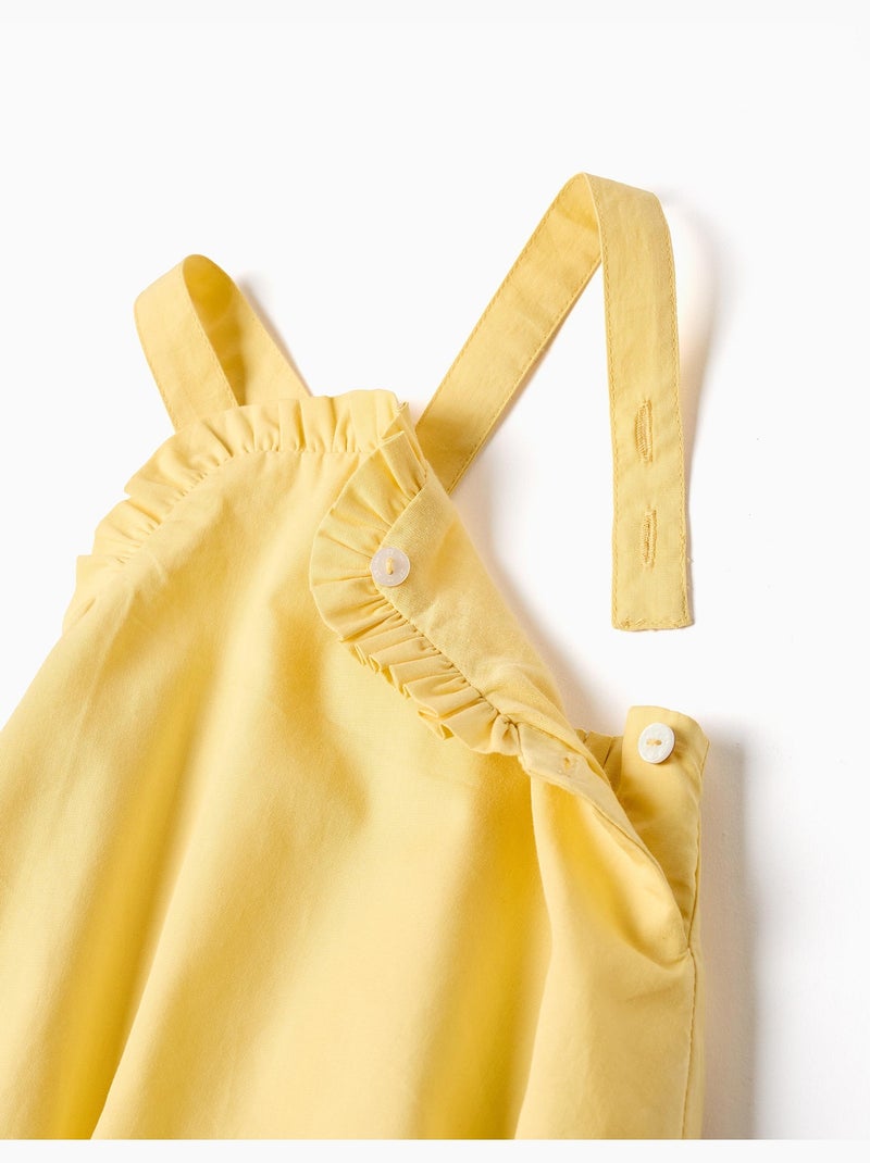 Conjunto de body y ranita de algodón B&S Amarillo claro - Kiabi