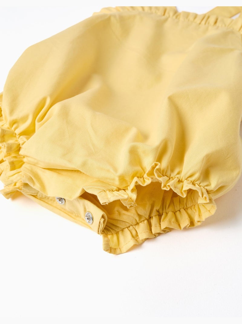 Conjunto de body y ranita de algodón B&S Amarillo claro - Kiabi