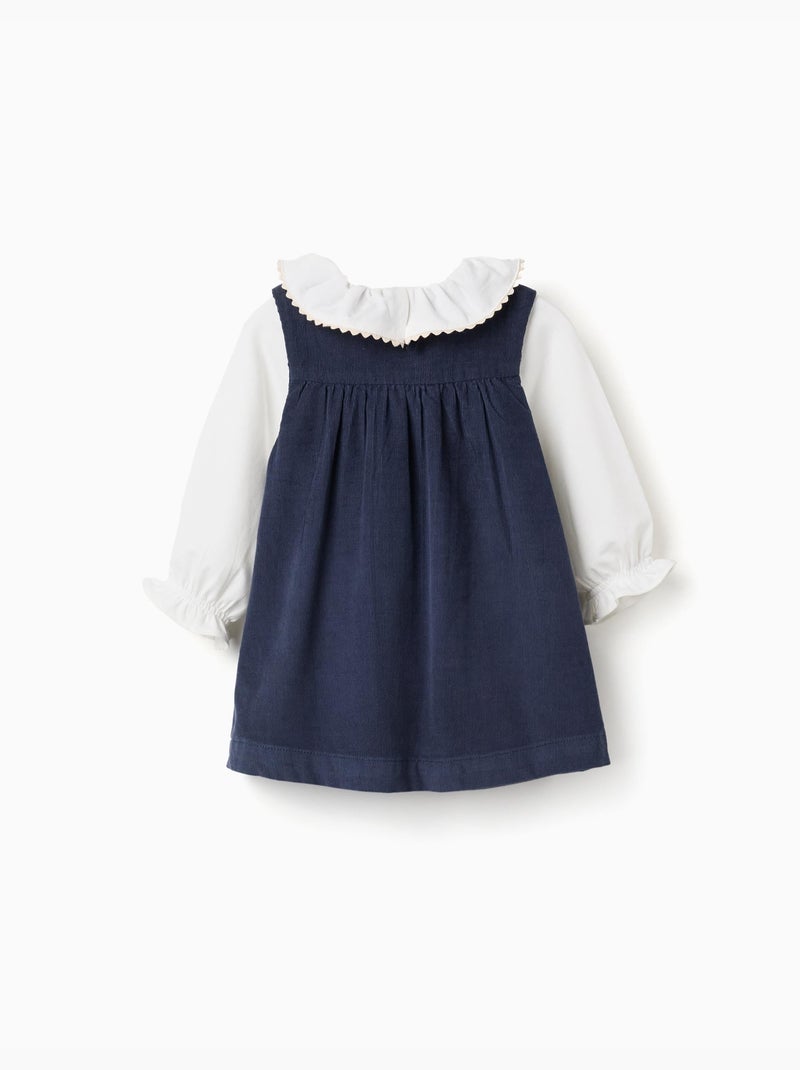 Conjunto de body y vestido de pana Azul oscuro - Kiabi