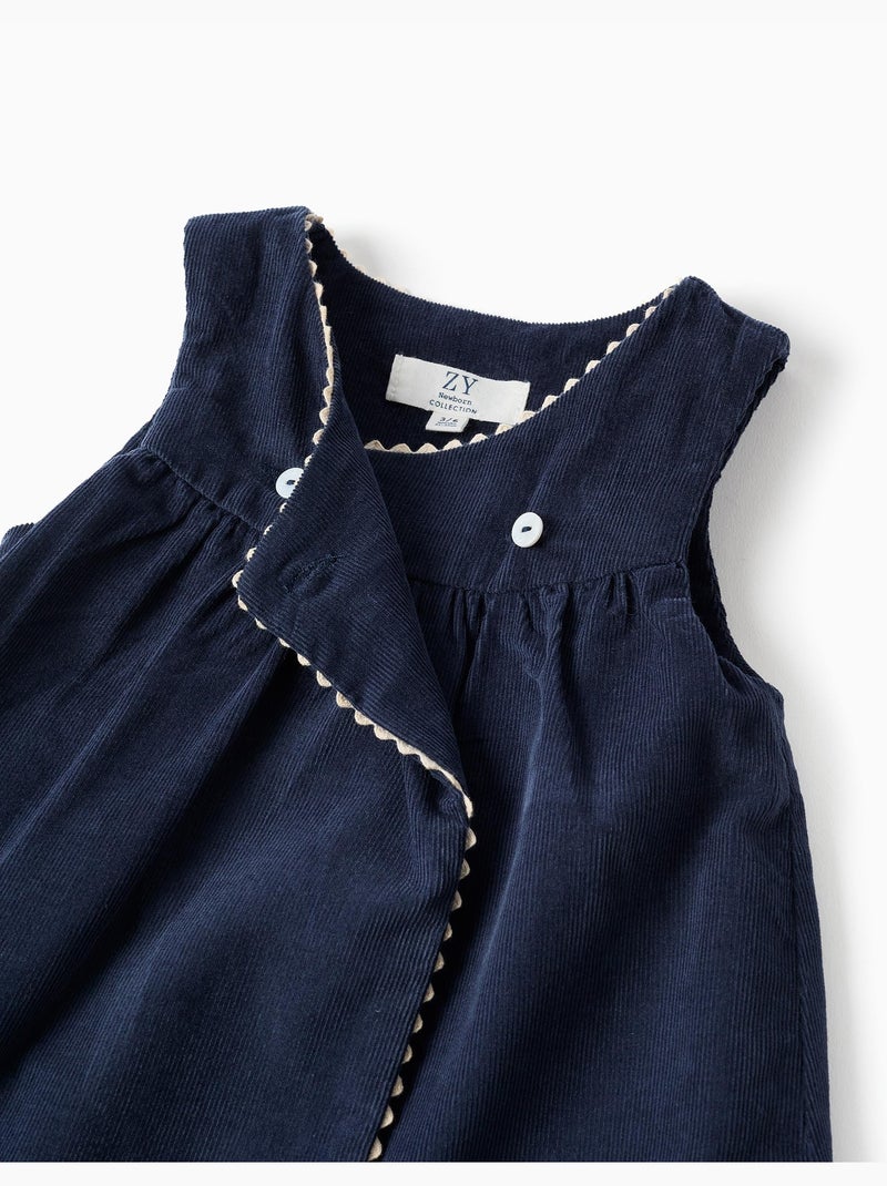 Conjunto de body y vestido de pana Azul oscuro - Kiabi