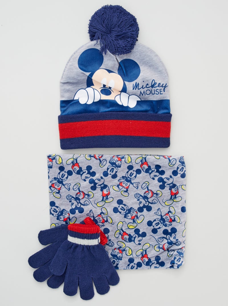 Conjunto de bufanda + guantes + gorro 'Disney' gris chiné - Kiabi