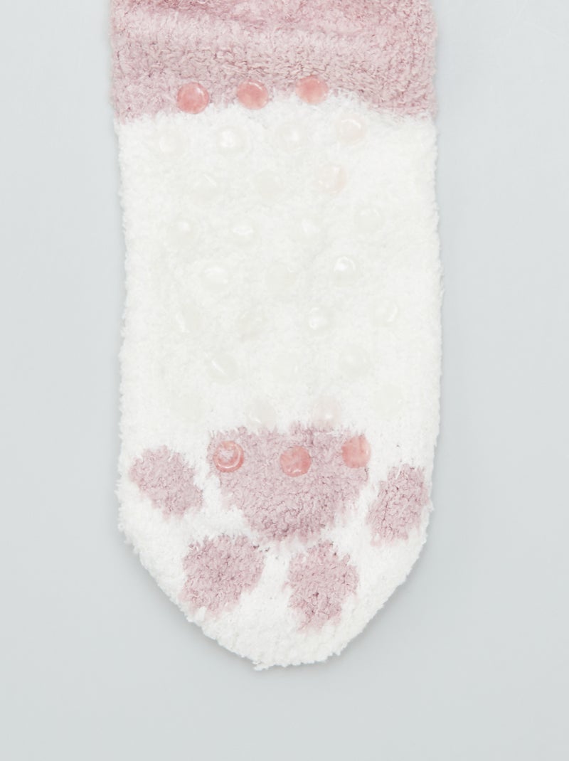 Conjunto de calcetines + antifaz peluche ROSA - Kiabi
