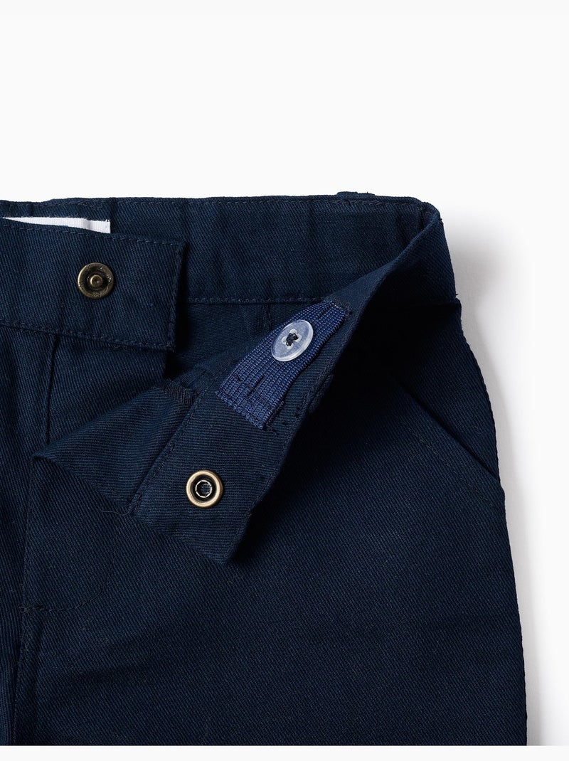 Conjunto de camisa de manga larga y bermudas de algodón Azul Azul - Kiabi