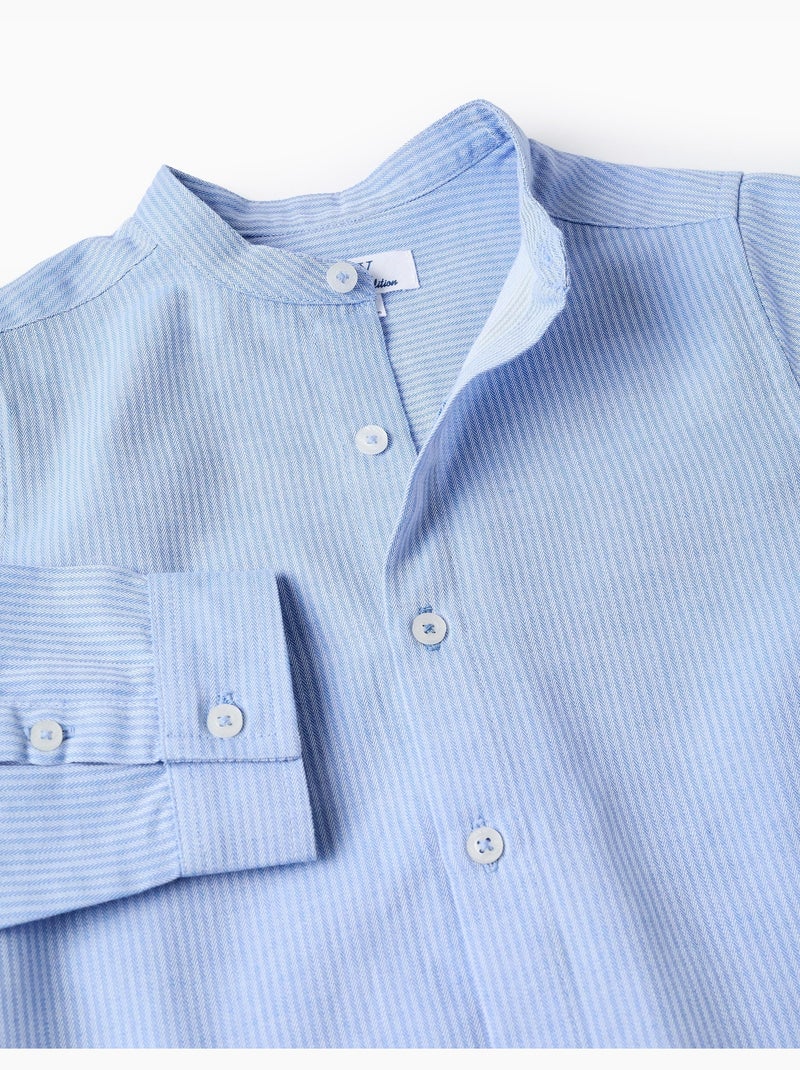 Conjunto de camisa de manga larga y bermudas de algodón Azul Azul - Kiabi
