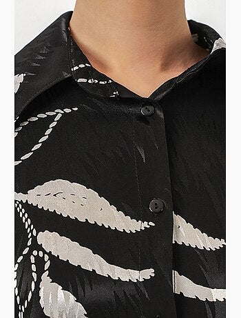 Conjunto de camisa floral de viscosa y pantalón de pernera ancha bdart