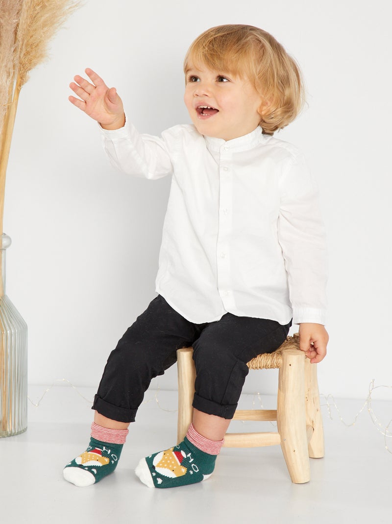 Conjunto de camisa + pantalón - 2 piezas NEGRO - Kiabi