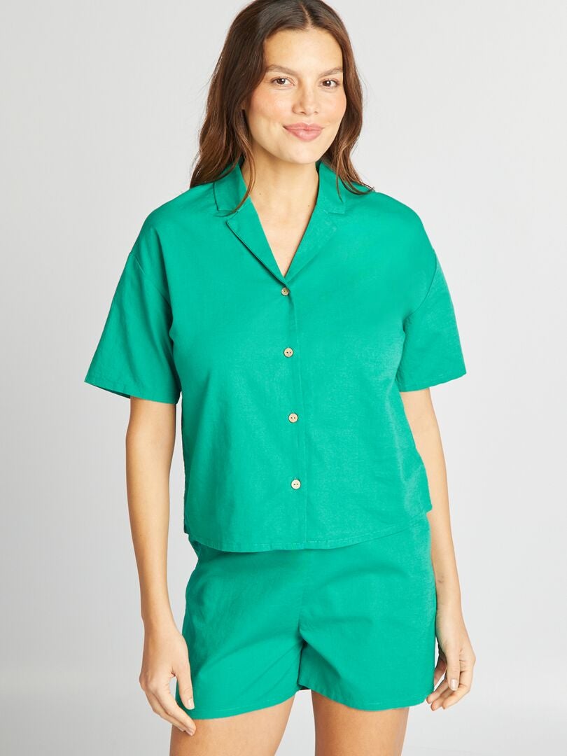 Conjunto de camisa + short - 2 piezas VERDE - Kiabi