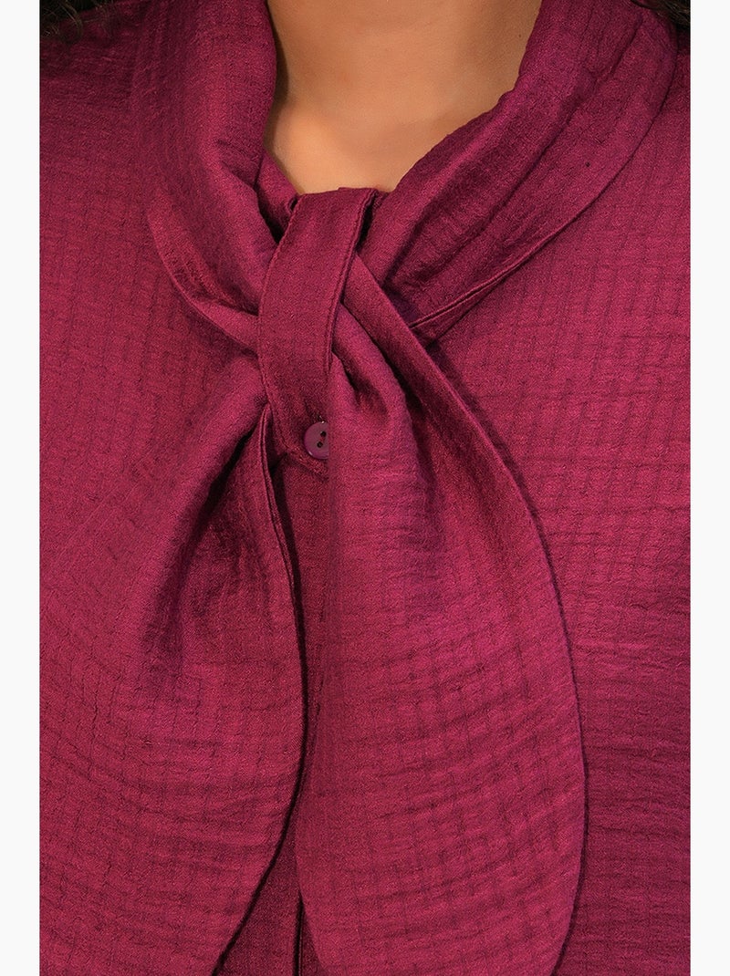 Conjunto de camisa texturizada y pantalón de pernera ancha bdart Magenta - Kiabi
