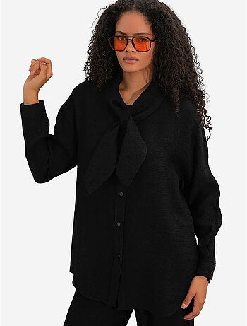 Conjunto de camisa texturizada y pantalón de pernera ancha bdart