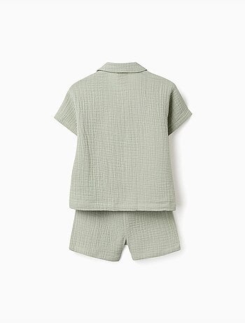 Conjunto de camisa y bermudas de algodón