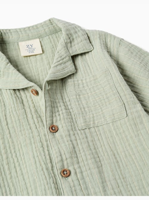 Conjunto de camisa y bermudas de algodón - Kiabi Conjunto de camisa y bermudas de algodón - Kiabi