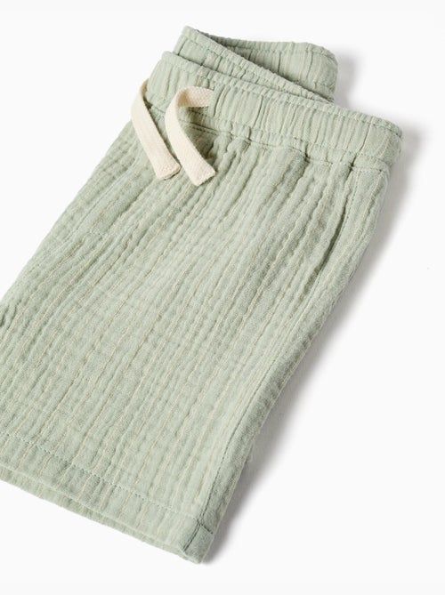Conjunto de camisa y bermudas de algodón - Kiabi Conjunto de camisa y bermudas de algodón - Kiabi