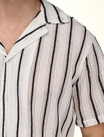 Conjunto de camisa y pantalón corto a rayas - Frilivin