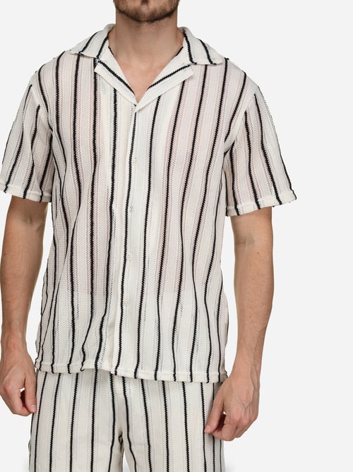 Conjunto de camisa y pantalón corto a rayas - Frilivin - Kiabi Conjunto de camisa y pantalón corto a rayas - Frilivin - Kiabi