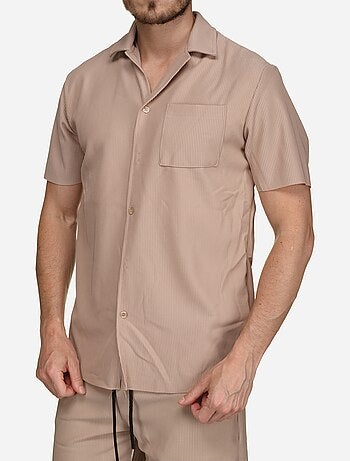 Conjunto de camisa y pantalón corto con textura - Frilivin
