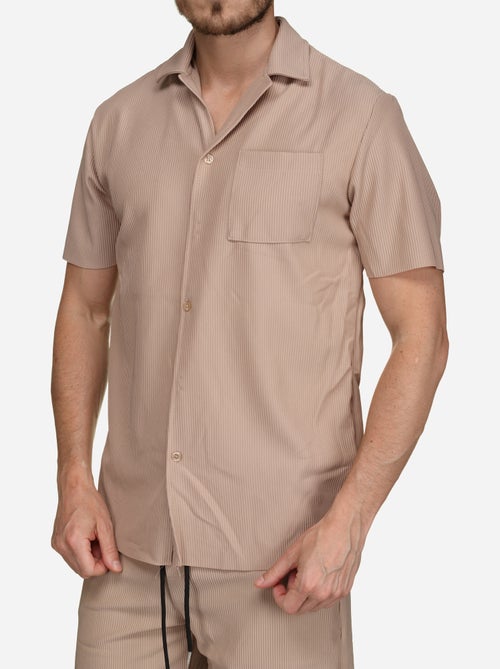 Conjunto de camisa y pantalón corto con textura - Frilivin - Kiabi Conjunto de camisa y pantalón corto con textura - Frilivin - Kiabi