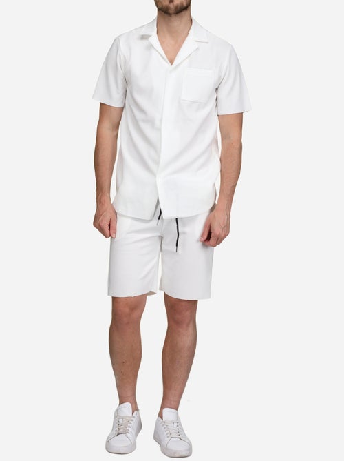 Conjunto de camisa y pantalón corto con textura - Frilivin - Kiabi Conjunto de camisa y pantalón corto con textura - Frilivin - Kiabi