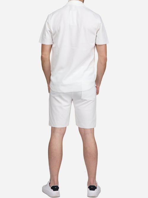 Conjunto de camisa y pantalón corto con textura - Frilivin - Kiabi Conjunto de camisa y pantalón corto con textura - Frilivin - Kiabi