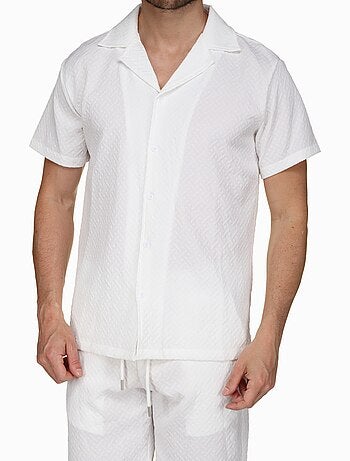 Conjunto de camisa y pantalón corto con textura - Frilivin
